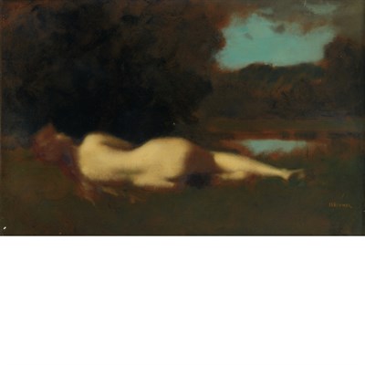 Lot 3 - Jean-Jacques Henner French, 1829-1905 Nymphe...