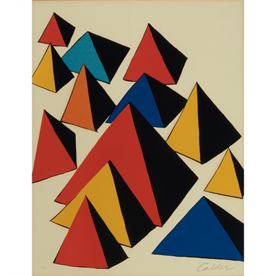 Lot 44 - Alexander Calder (1898-1976) PYRAMIDS Color...