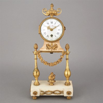 Lot 96 - Louis XVI Style Gilt-Metal and White Marble...