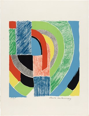 Lot 48 - Sonia Delaunay-Terk LAMELLES Color lithograph,...