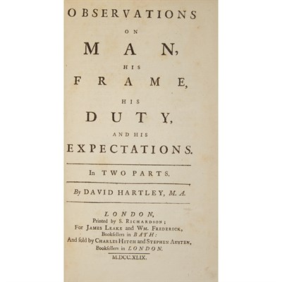 Lot 139 - HARTLEY, DAVID Observations on Man, his Frame,...