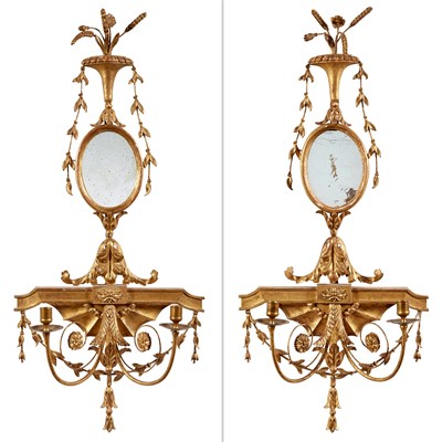 Lot 422 - Pair of George III Style Giltwood and...