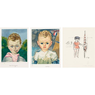 Lot 54 - Kees van Dongen JEAN-MARIE À LA ROSE;...