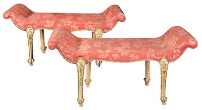 Lot 429 - Pair of George III Painted and Parcel-Gilt...