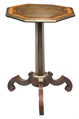 Lot 489 - Regency Brass-Inlaid Rosewood and Satinwood...