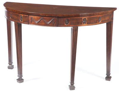 Lot 163 - Pair of George III Style Mahogany Demilune...