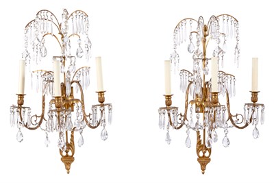 Lot 580 - Pair of Neoclassical Style Gilt-Metal and...