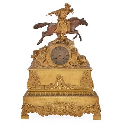 Lot 348 - Restauration Gilt and Patinated Metal Figural...