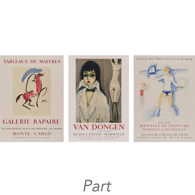 Lot 135 - After Kees van Dongen EXHIBITION POSTERS Eight...