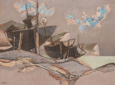 Lot 25 - Georges Dayez French, 1907-1991 (i) Barques a...