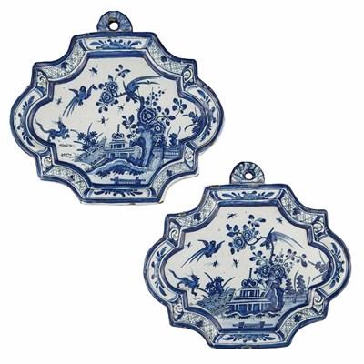 Lot 132 - Pair of Dutch Delft Blue and White Plaques...