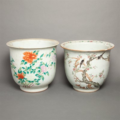 Lot 271 - Two Chinese Famille Rose Glazed Porcelain...