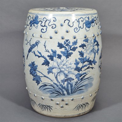 Lot 548 - Chinese Blue and White Porcelain Garden Stool...