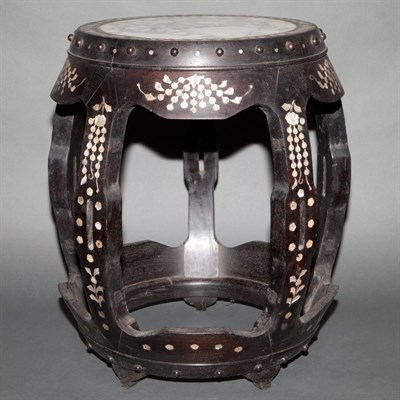 Lot 232 - Pair of Chinese Marble and Mother-of-Pearl...