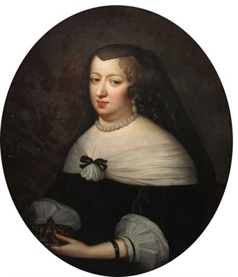Lot 40 - French School 17th Century Portrait of Anne of...