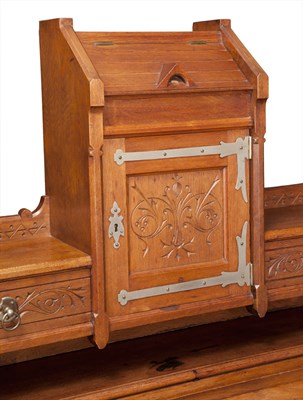 Lot 336 - Kimbel and Cabus Modern Gothic Oak Desk Circa...