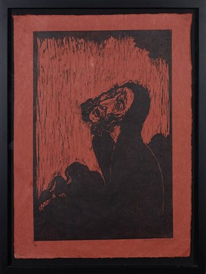 Lot 70 - Jakob Steinhardt HABAKKUK Woodcut, 1957, on...