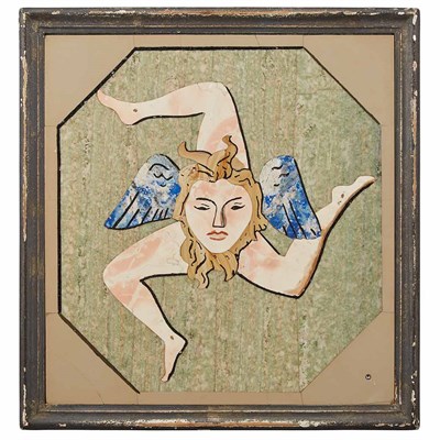 Lot 98 - Montici Pietra Dura Plaque of the Sicilian...
