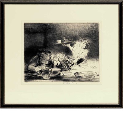 Lot 34 - Edmund Blampied (1886-1996) VIN ROUGE (APPLEBY...