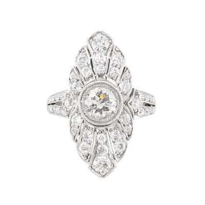 Lot 58 - Platinum and Diamond Ring