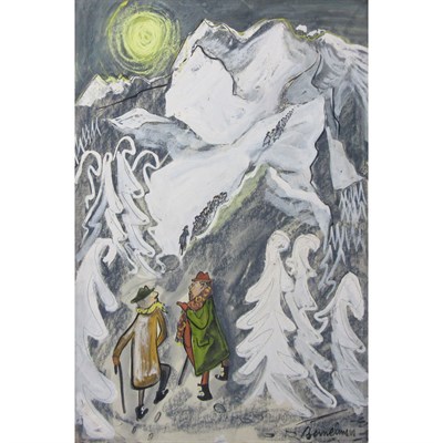 Lot 8 - Ludwig Bemelmans American, 1898-1962 Tyrolean...