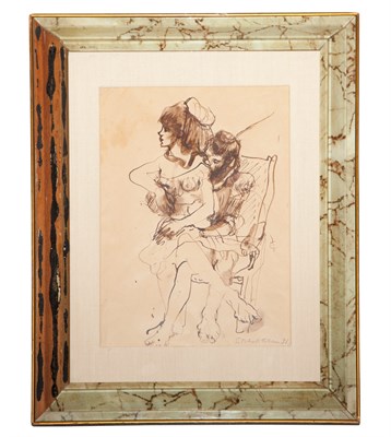 Lot 111 - Pavel Tchelitchew Russian, 1898-1957 Seated...
