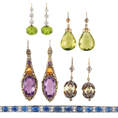 Lot 143 - Group of Silver, Gold, Gem-Set and Diamond Jewelry