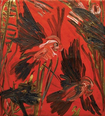 Lot 170 - Hunt Slonem American, b. 1951 Red Flight, 1991...