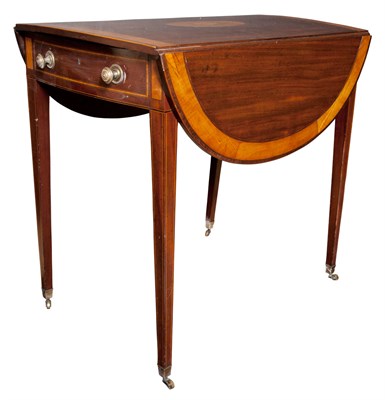Lot 208 - George III Banded and Inlaid Mahogany Pembroke...