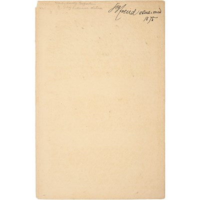 Lot 131 - FREUD, SIGMUND Inscribed extracted front free...