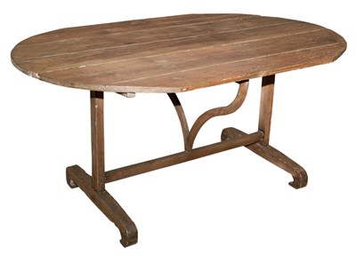 Lot 625 - Continental Pine Trestle Table Height 30...