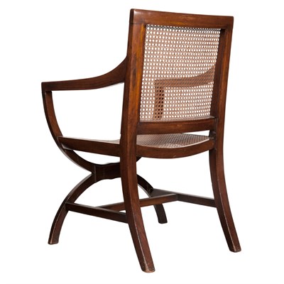 Lot 199 - Regency Style Mahogany and Caned Klismos...