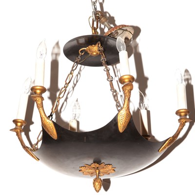 Lot 520 - Empire Style Gilt and Patinated-Metal...
