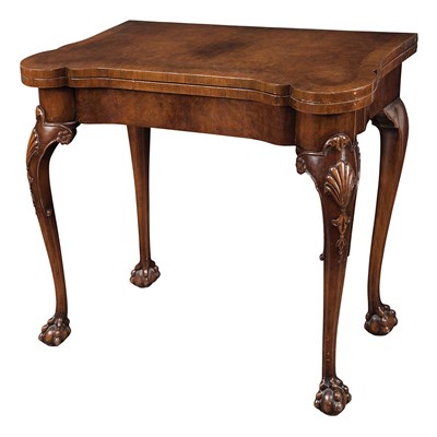 Lot 156 - George II Style Inlaid Walnut Card Table The...
