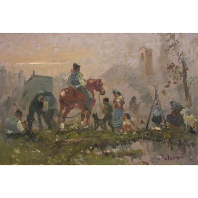 Lot 43 - Giulio Falzoni Italian, 1900-1978 Zingari a...