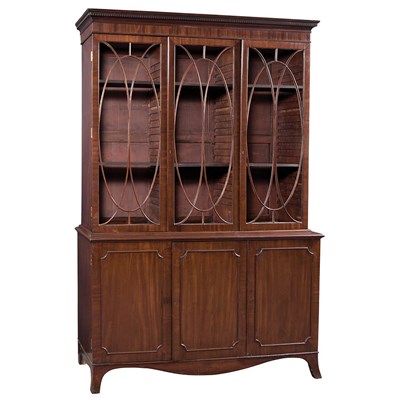 Lot 151 - George III Mahogany Bookcase Cabinet The...