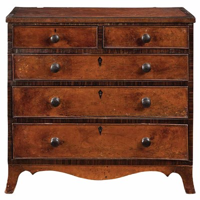 Lot 187 - George III Rosewood Banded Figured Maple...