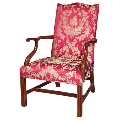 Lot 144 - Chippendale Mahogany Lolling Chair The...