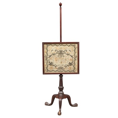 Lot 149 - Chippendale Style Mahogany and Silk Needlework...