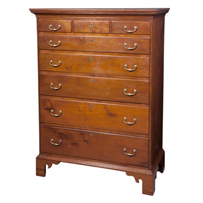 Lot 163 - Chippendale Walnut Tall Chest Delaware Valley...