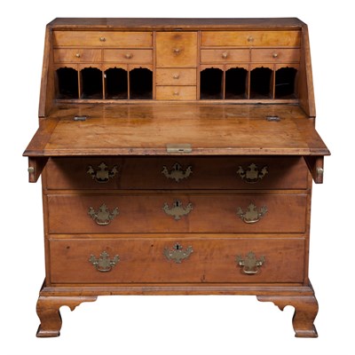 Lot 166 - Chippendale Maple Slant Front Desk 18th...