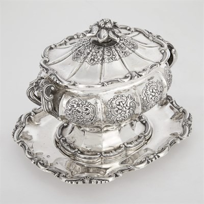 Lot 239 - Austrian Silver Sauce Tureen on Stand Vienna,...