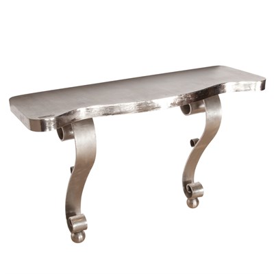 Lot 504 - Polished Steel Console Height 31 1/2 inches,...