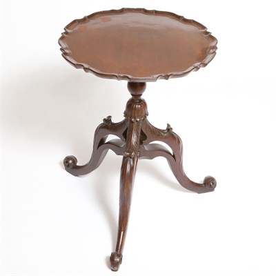 Lot 173 - Georgian Style Mahogany Piecrust Scroll Foot...