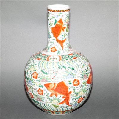 Lot 491 - Chinese Famille Verte Porcelain Vase Height 16...