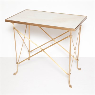 Lot 180 - Bronze and Marble Side Table Height 26 3/4...