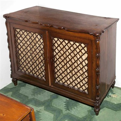 Lot 225 - Charles X Mahogany Grille Door Credenza Circa...