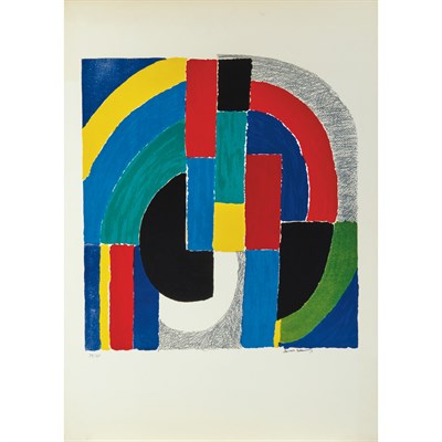 Lot 70 - Sonia Delaunay-Terk (1885-1979) LAMELLES Color...