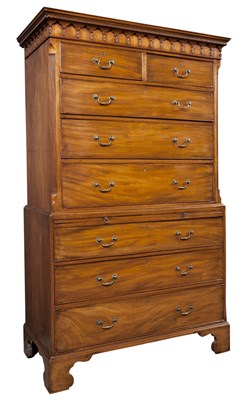 Lot 202 - George III Mahogany Chest on Chest Last...