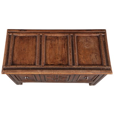 Lot 181 - English Oak and Part Ebonized Blanket Chest...